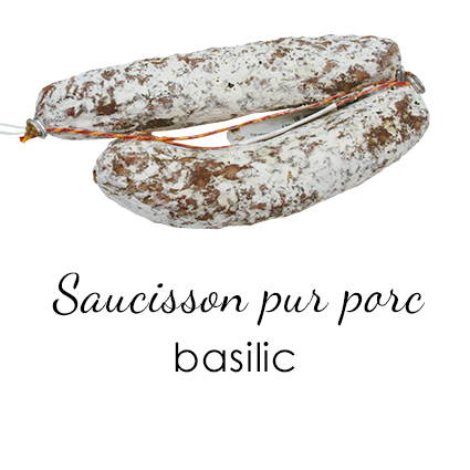 Saucisson sec au basilic Fransal_Maison Giffaud