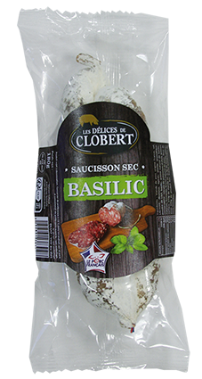 Saucissons Les Délices de Clobert au basilic 180g_Maison Giffaud