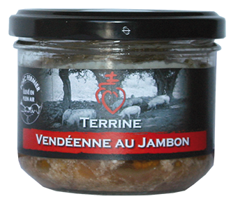 Terrine vendéenne au jambon de Vendée avec du porc fermier de Vendée élevé en plein air Maison Giffaud