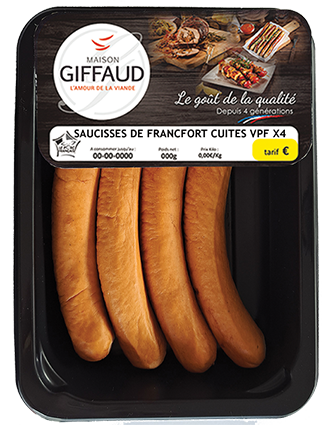 Saucisses de Francfort Maison Giffaud